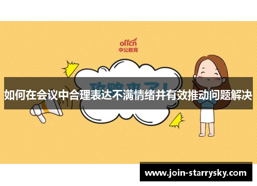 如何在会议中合理表达不满情绪并有效推动问题解决